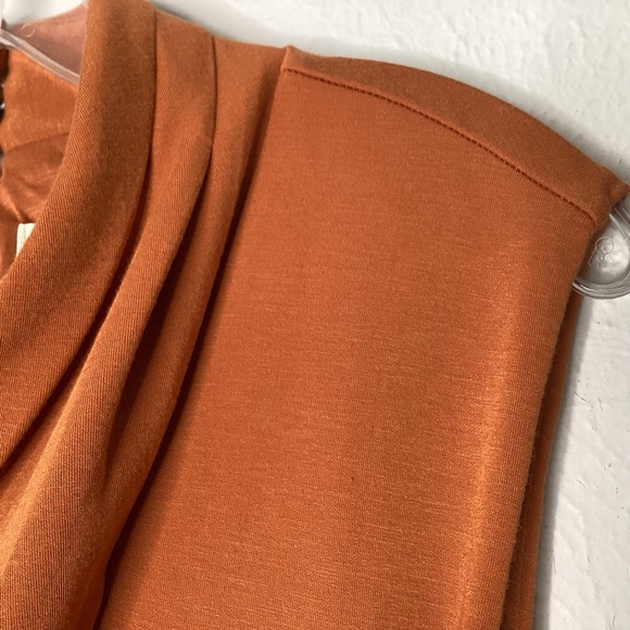 NEW Maeve by Anthropologie Dress Midi Burnt Orange NWT XS - Picture 7 of 9